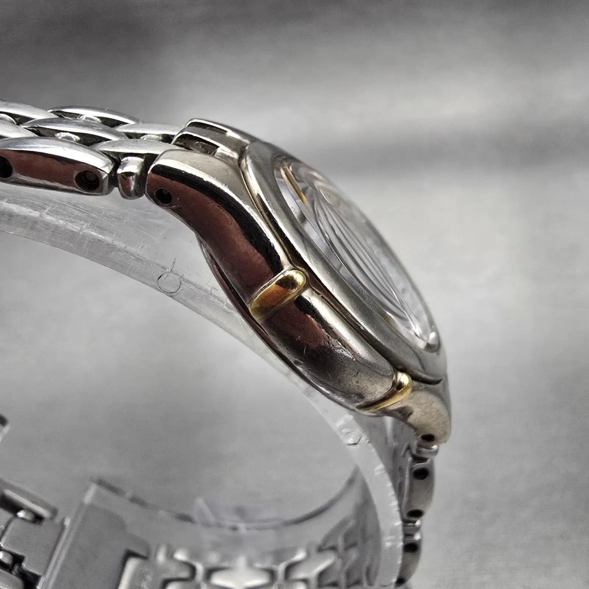 Seiko Exceline Solar Watch Women 22mm MOP Dial Silver Tone Oval V110-5A40 Works3