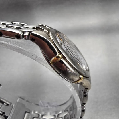 Seiko Exceline Solar Watch Women 22mm MOP Dial Silver Tone Oval V110-5A40 Works3