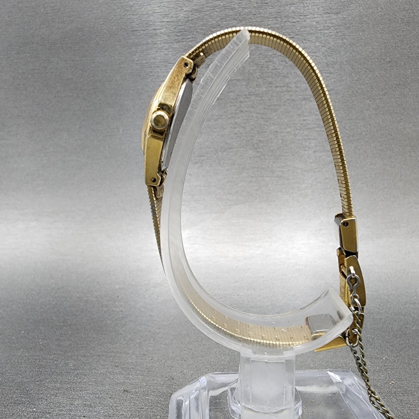 Seiko Watch Women 16mm Champagne Dial Gold Tone Octagon 2c206510 New Battery6