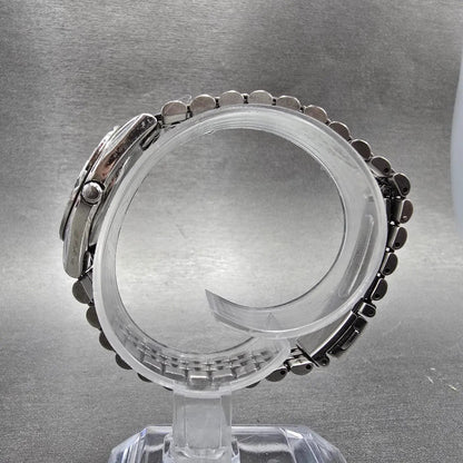 Seiko Solar Watch Women 25mm MOP Dial Silver Tone Round V117-0AN0 PARTS7