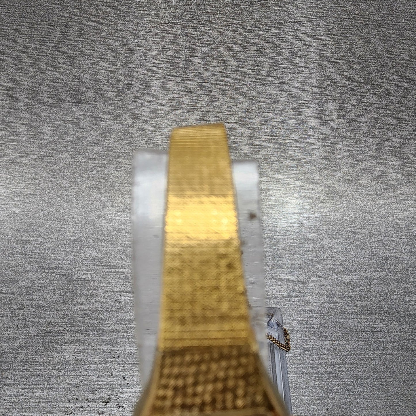 Seiko Watch Women 17mm Gold Dial Gold Tone Hexagon 2P215A29 New Battery4