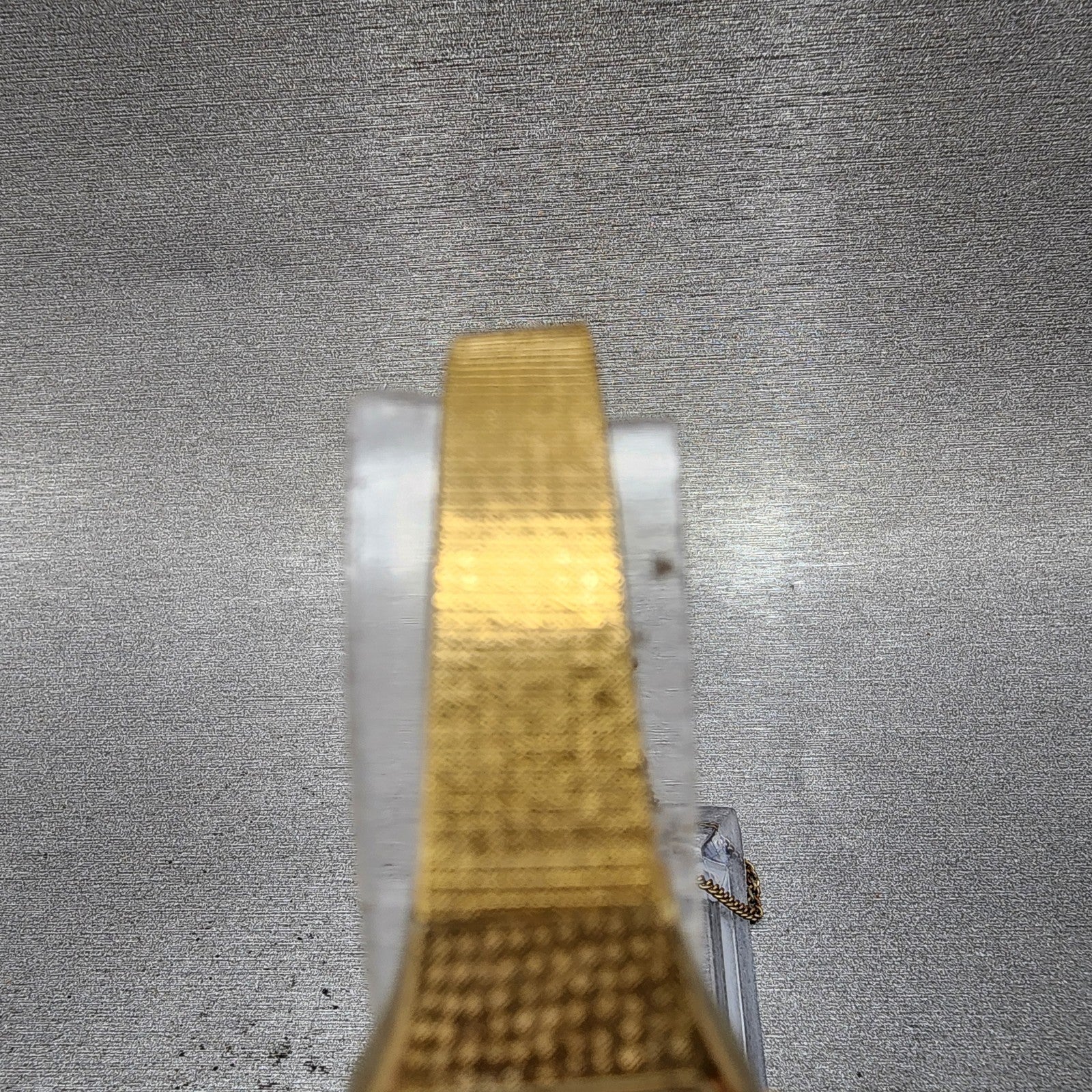 Seiko Watch Women 17mm Gold Dial Gold Tone Hexagon 2P215A29 New Battery4