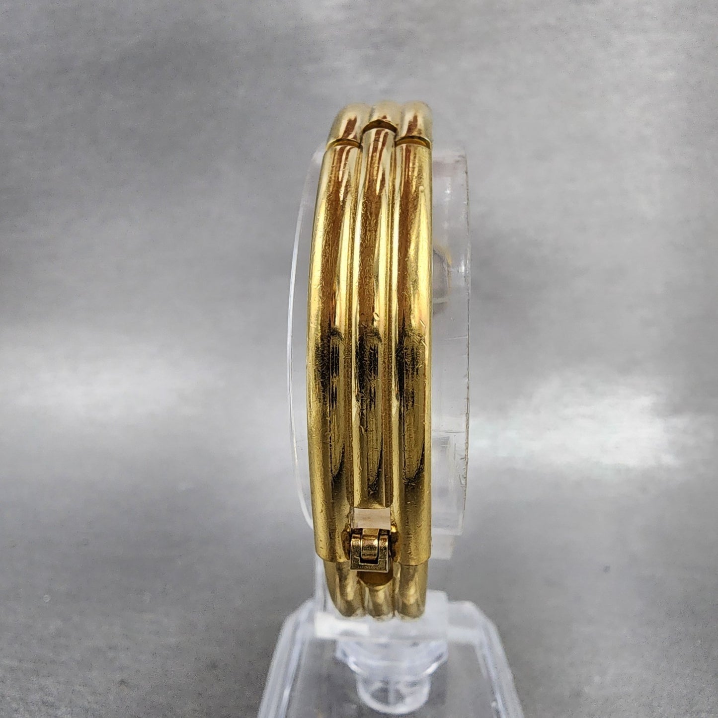 Seiko Watch Women 19mm Black Dial Gold Tone Hexagon 1n005e30 New Battery7