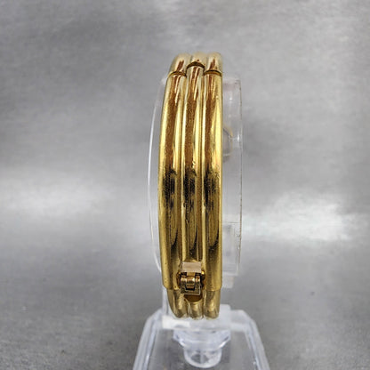 Seiko Watch Women 19mm Black Dial Gold Tone Hexagon 1n005e30 New Battery7