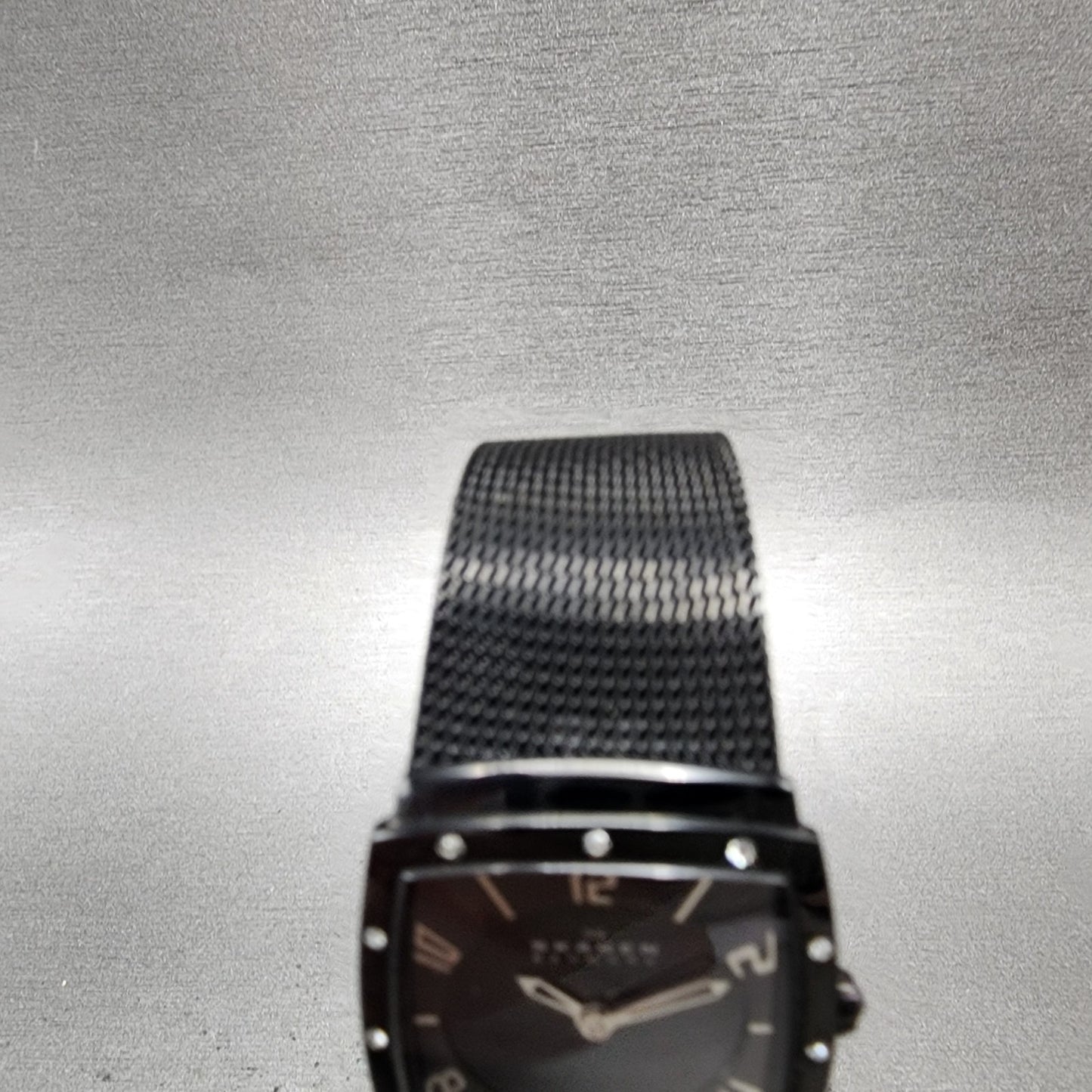 Skagen Tank Watch Women 23mm Black Dial Black Tone Rectangle 396XSBB New Battery4