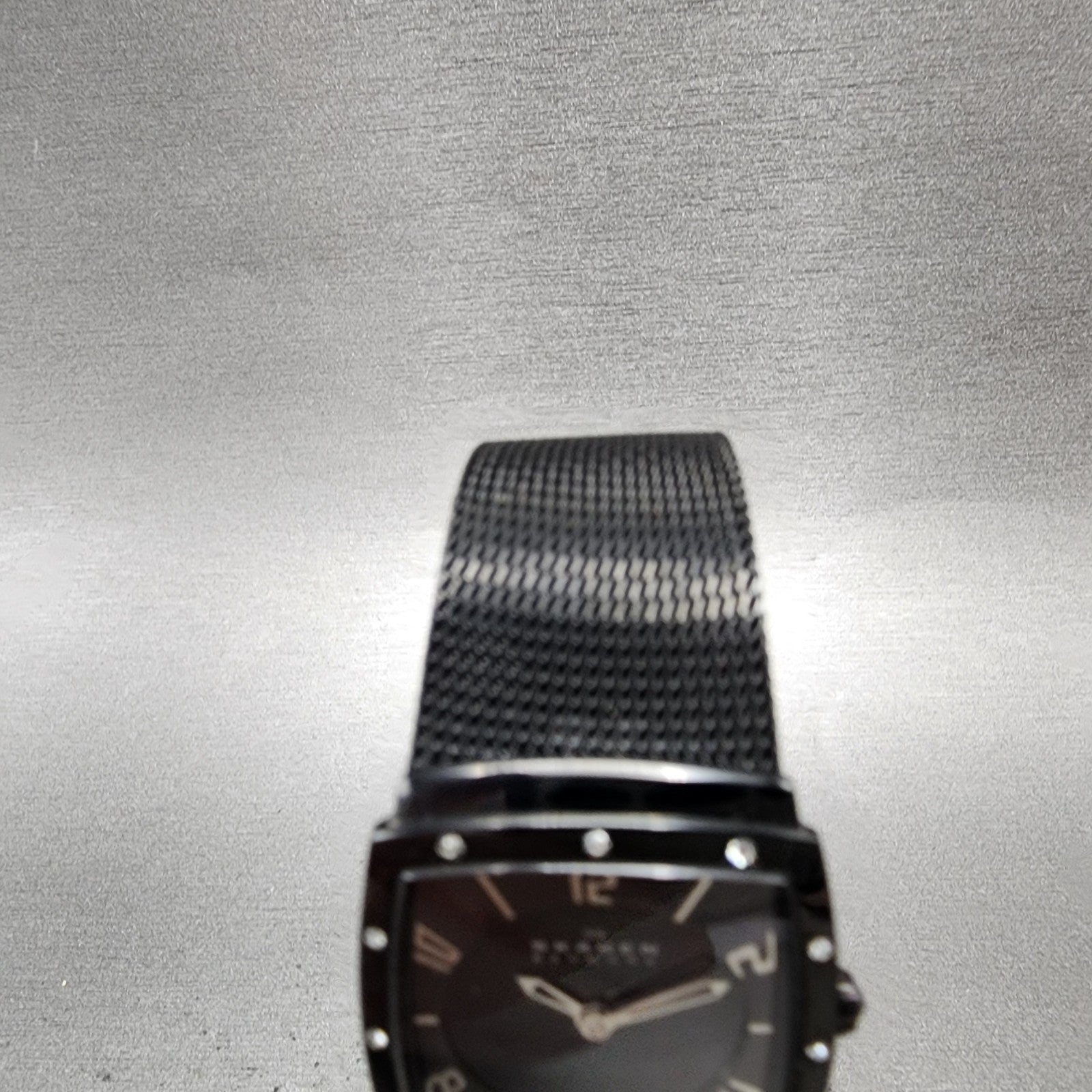 Skagen Tank Watch Women 23mm Black Dial Black Tone Rectangle 396XSBB New Battery4