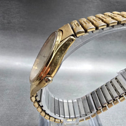 Seiko Watch Men 34mm Champagne Dial Gold Tone Daydate Round 5Y23-8039 New Batt892