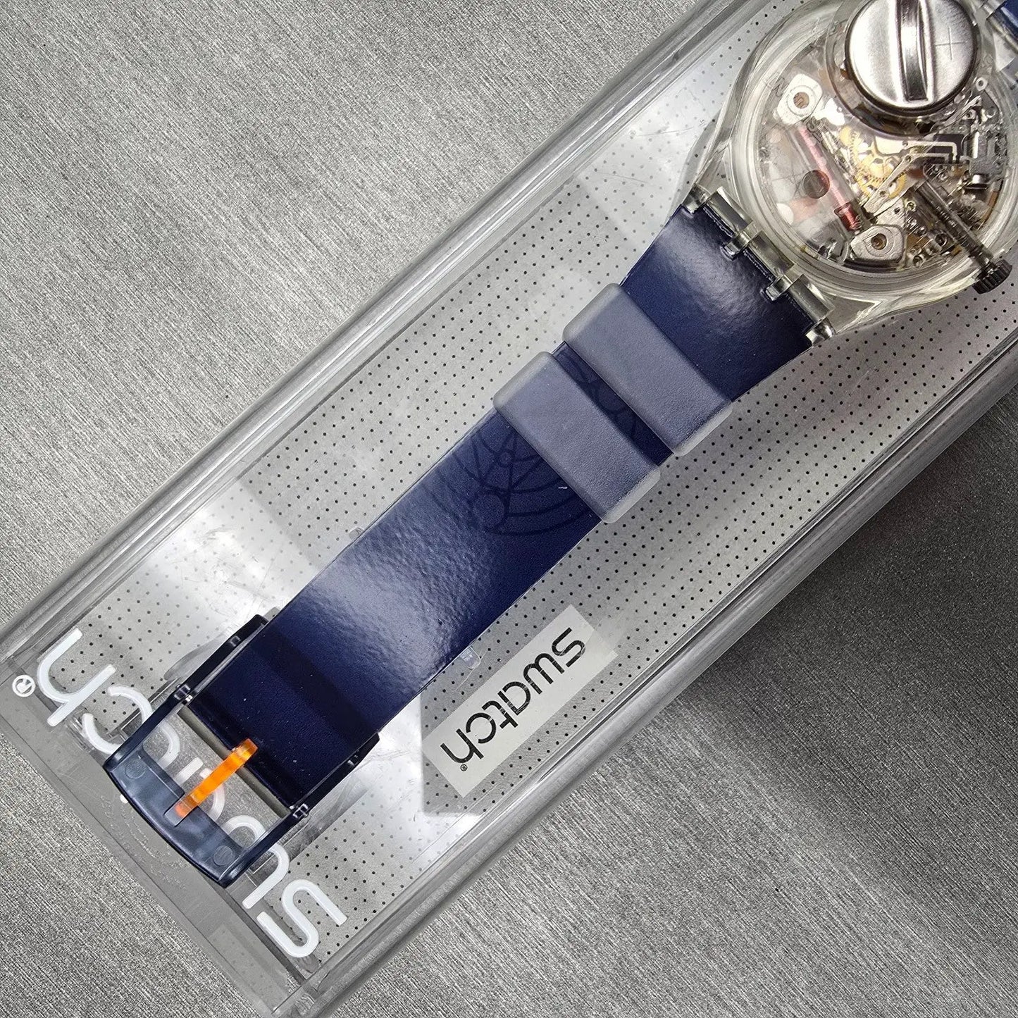 Swatch The Fifth Element Watch Men 34mm Clear Case GK260 New Battery9