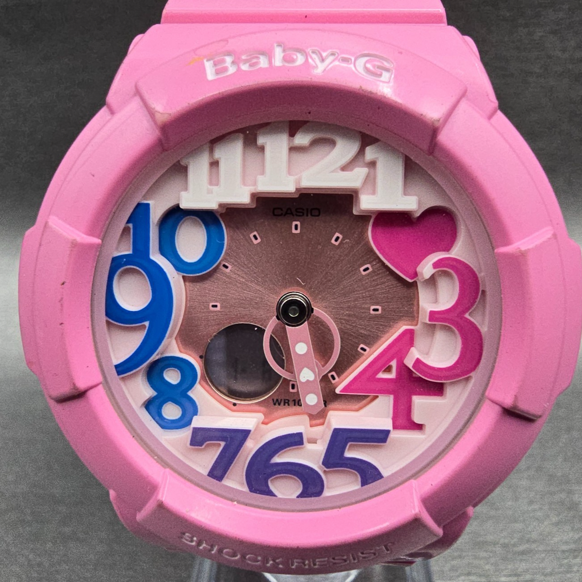 Casio Baby-G BGA-131 Watch Women 43mm Pink Chrono Alarm Round New Battery1