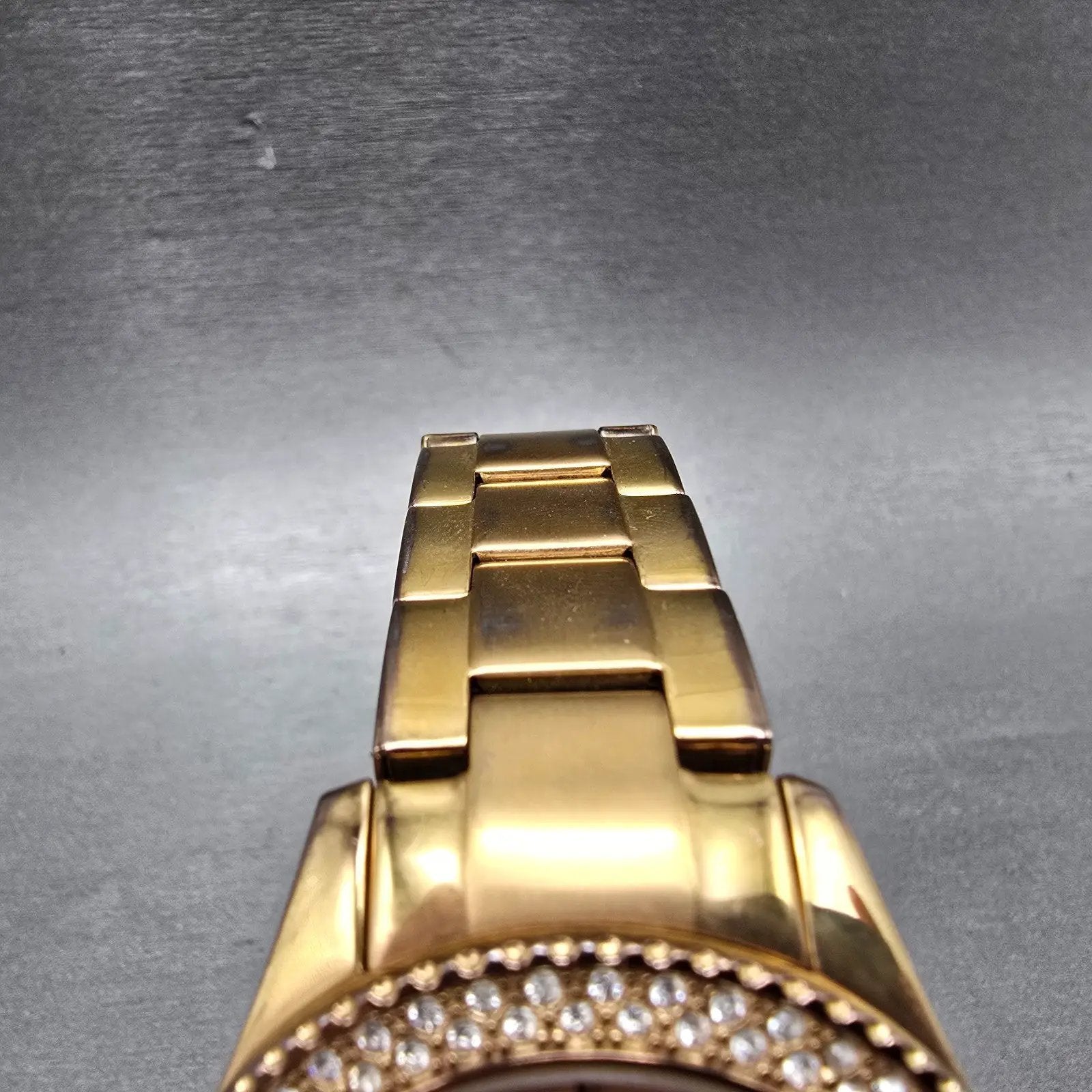 Fossil Stella Watch Women 38mm Pink Dial Rose Gold Tone Daydate ES3003 New Batt4
