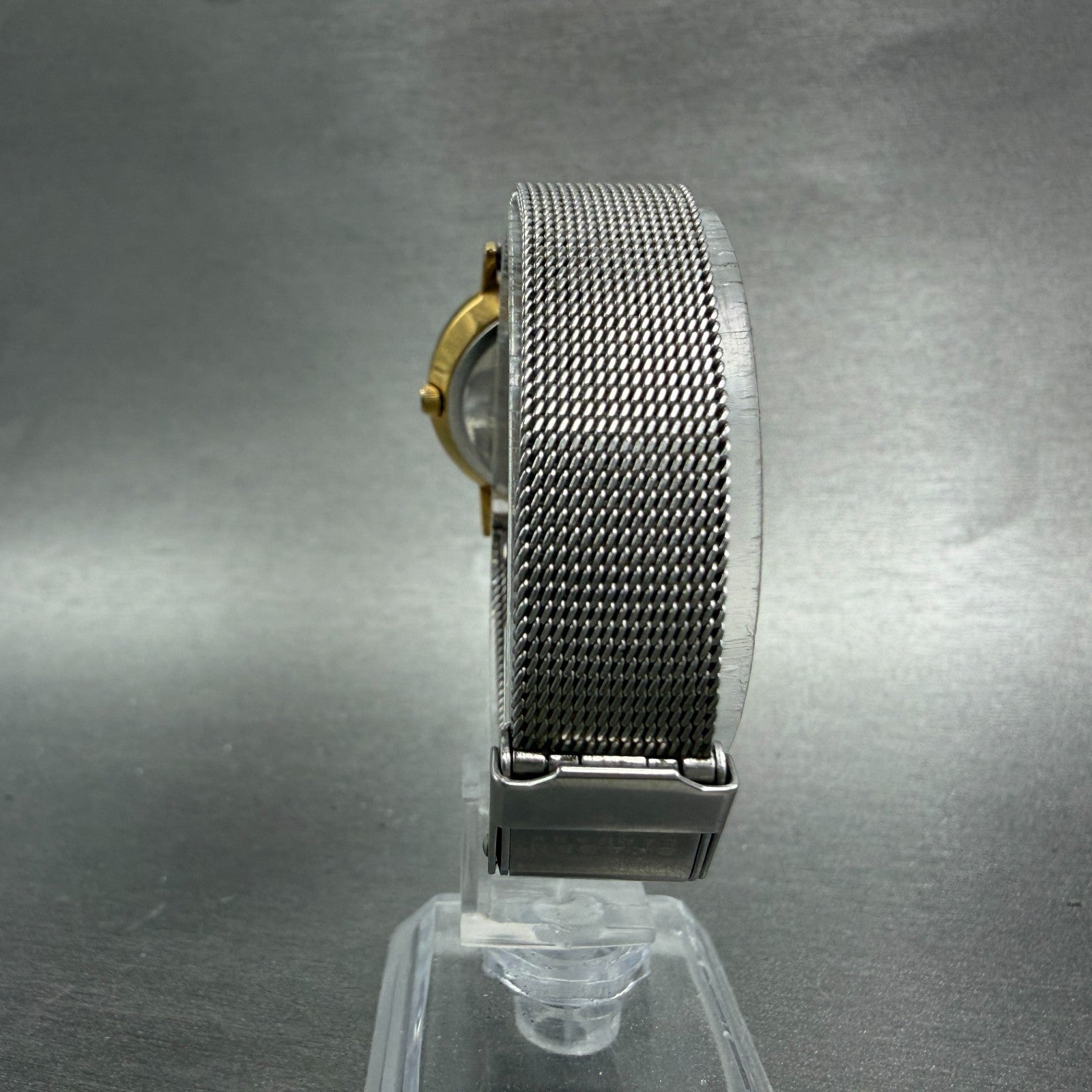 Skagen Watch Women 28mm Silver Dial Two Tone Date Round 16SGS New Battery ABCD7