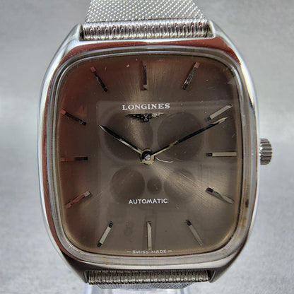 Longines Tank Watch Men 32mm Silver Dial Steel Automatic 30261 Works VTG1