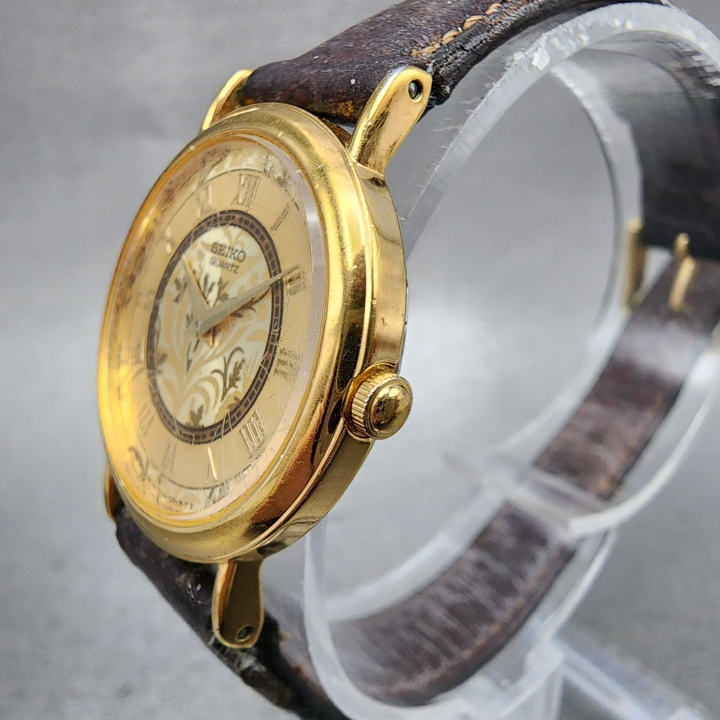 Seiko Watch Women 26mm Champagne Dial Gold Tone Round 1n000d59 New Battery2