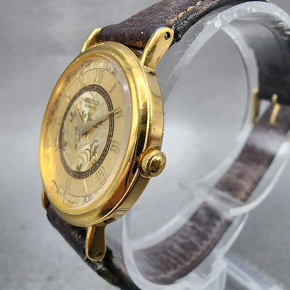 Seiko Watch Women 26mm Champagne Dial Gold Tone Round 1n000d59 New Battery2