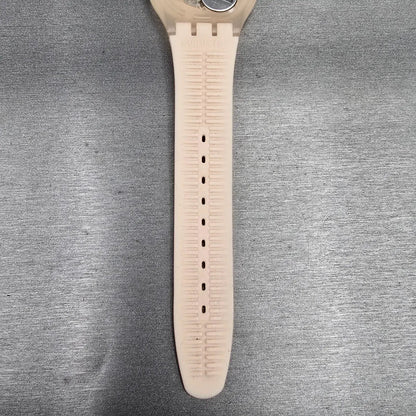 Swatch Rose Rebel Watch Men 41mm Pink Dial Pink Tone Daydate SUOT700 New Batt CH10