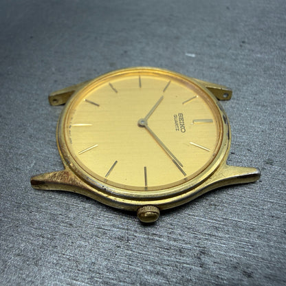Seiko Watch Men 32mm Champagne Dial Gold Tone READ!!!!! 5Y30-7A71 New Battery5