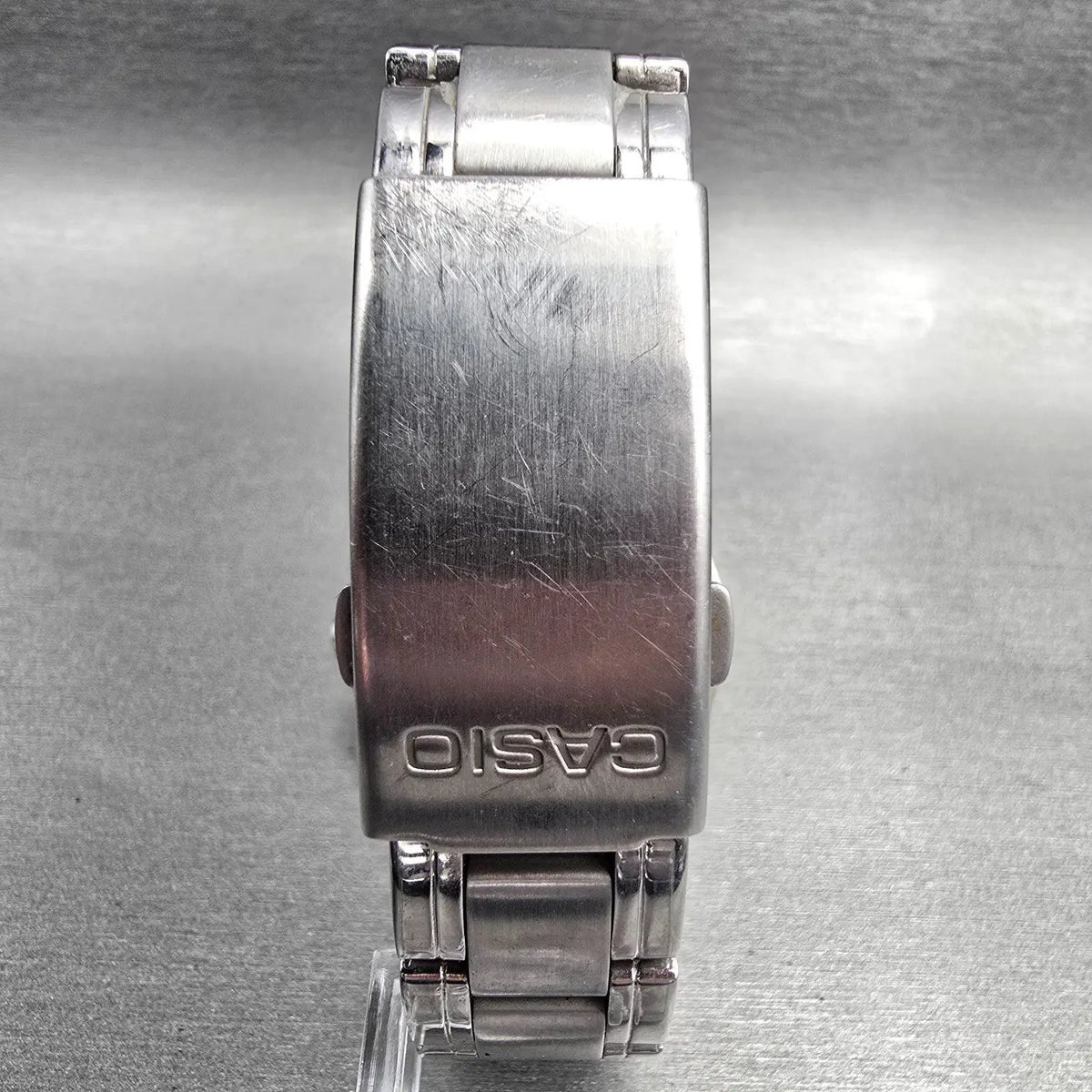 Casio Diver Watch Men 40mm Black Dial Silver Tone Daydate MTD-1017 New Battery7