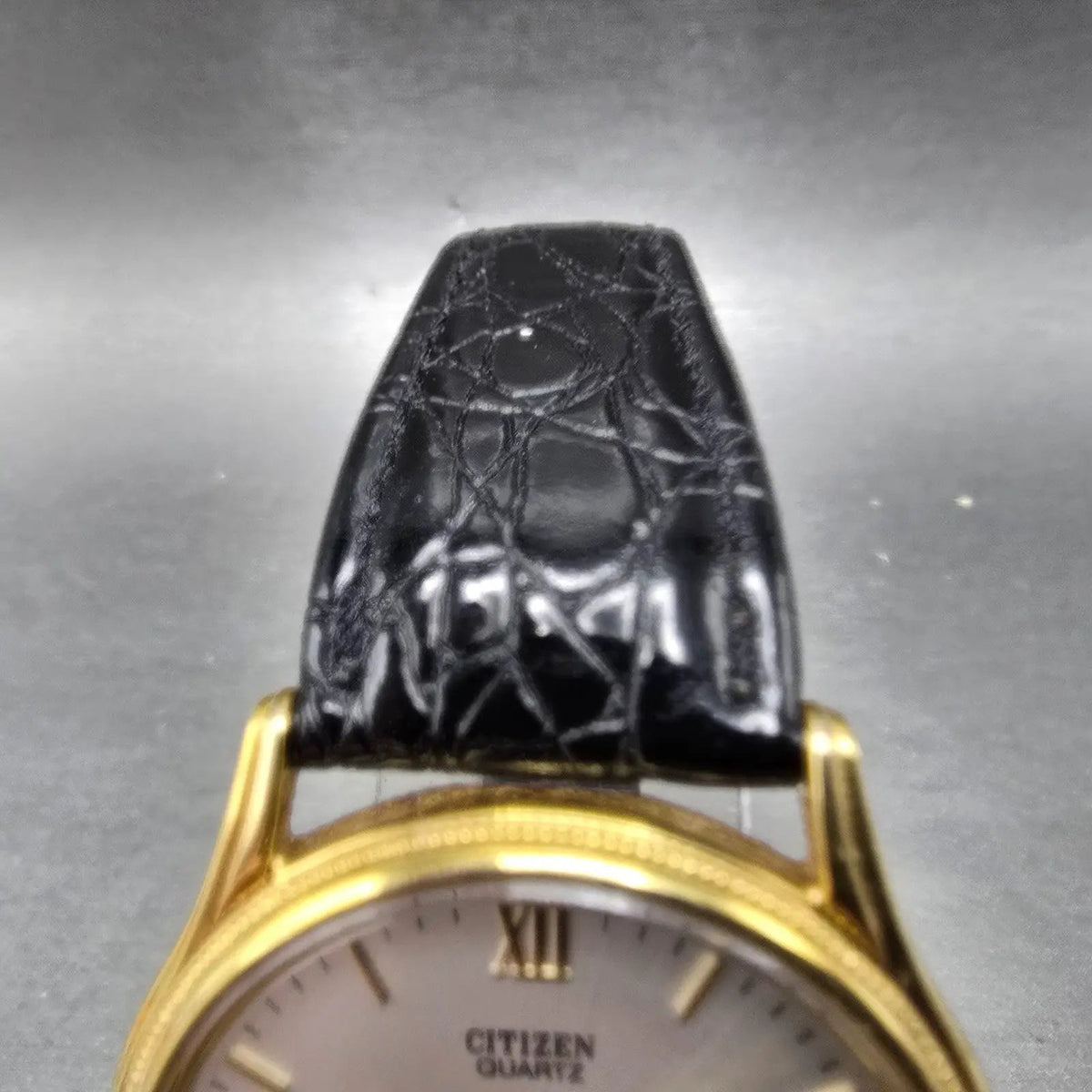Citizen CQ Watch Men 34mm Silver Dial Gold Tone Round 6031-S32984 VTG PARTS5