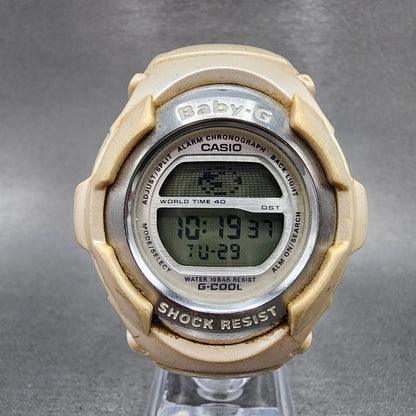 Casio BabyG BGC110 Watch Women 42mm Digital White Tone Round Alarm New Battery0