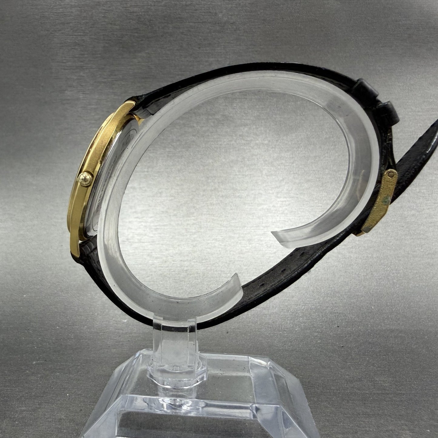 Movado Museum Watch Men 34mm Black Dial Gold Tone Round 87-D1-844 New Battery8