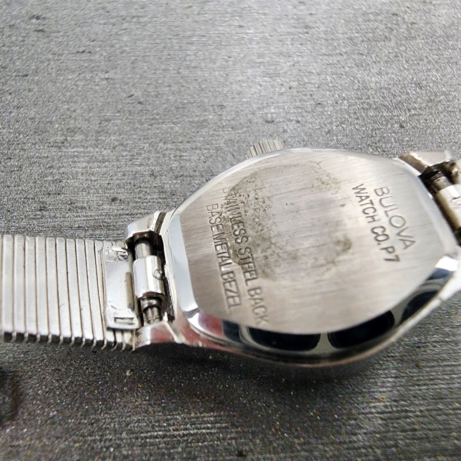 Bulova Watch Women 17mm White Dial Stainless Steel Round 91E03W New Battery NOS11