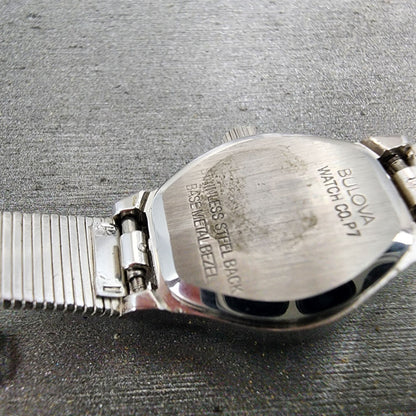 Bulova Watch Women 17mm White Dial Stainless Steel Round 91E03W New Battery NOS11