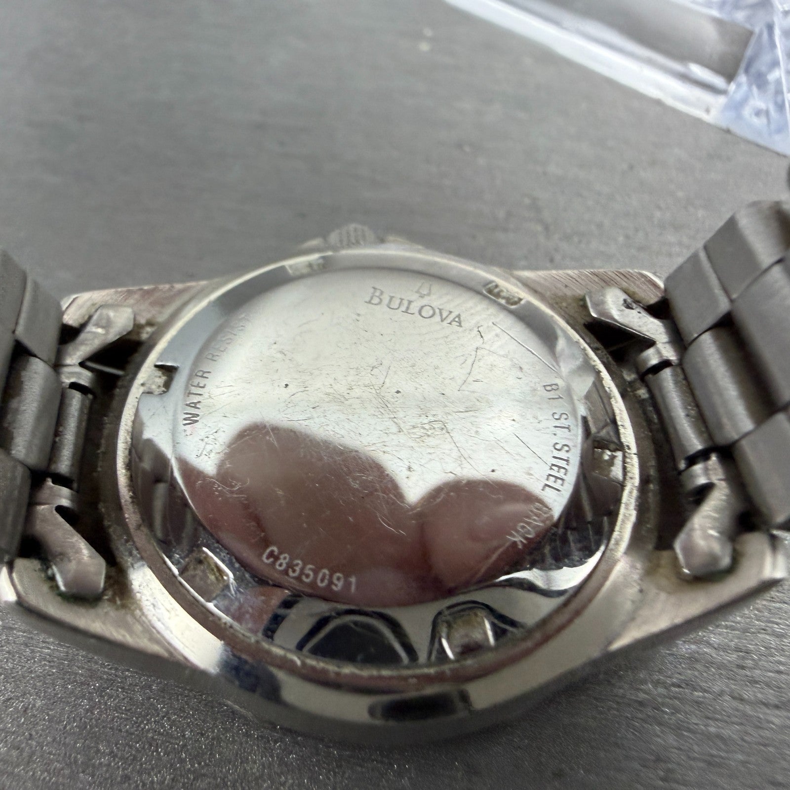 Bulova Caravelle Dive Watch Women 28mm Black Dial Silver Tone Date New battery8