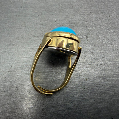 Orient Ring Watch Women 17mm Gold Dial Gold Blue Stone Hideaway A054A1-30 PARTS3