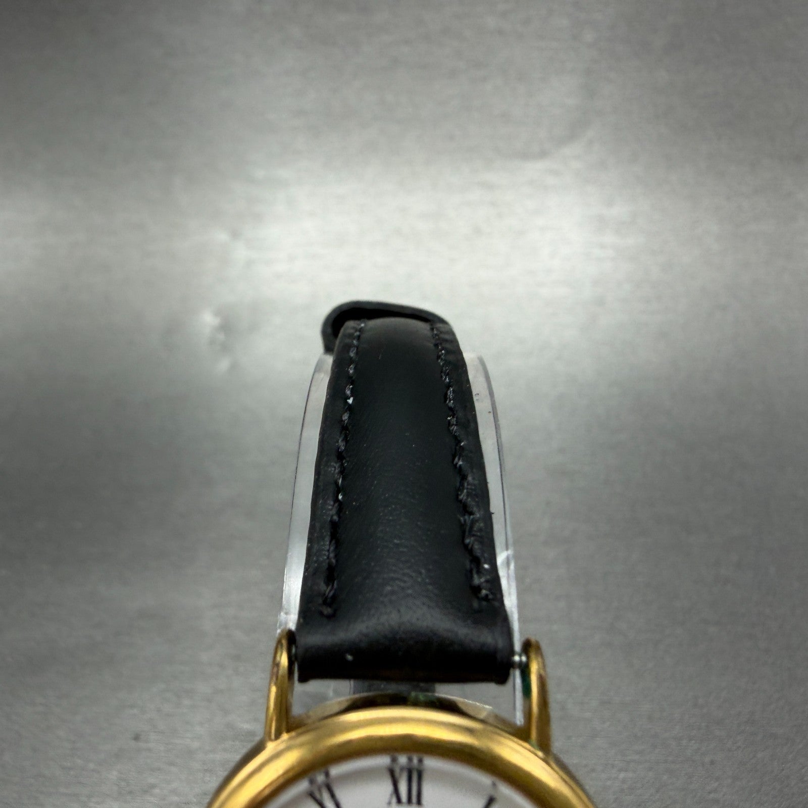 Seiko Watch Women 26mm White Dial Gold Tone Round 1N00-0D59 New Battery Leather4