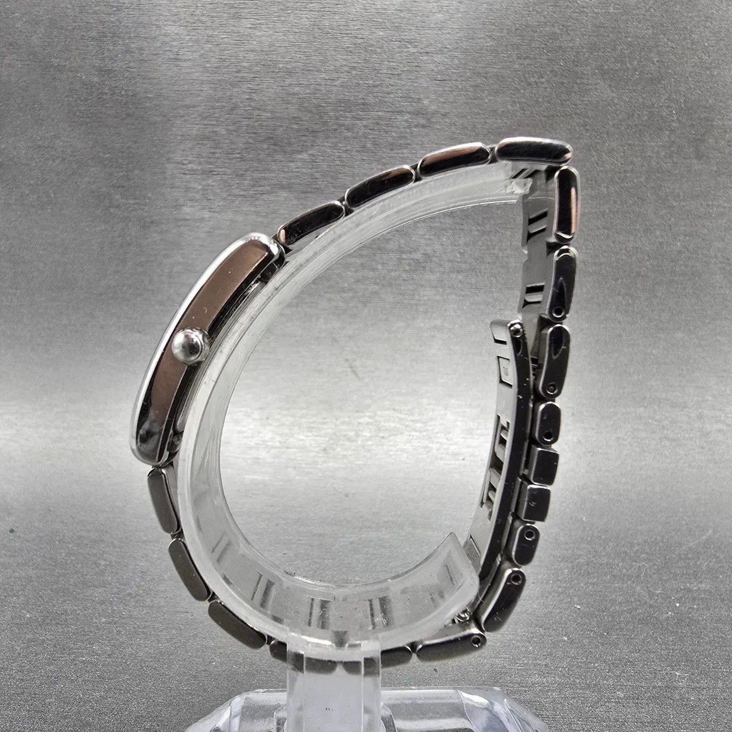 Coach Tank Watch Women 19mm Silver Dial Silver Tone Rectangle W002B PARTS7