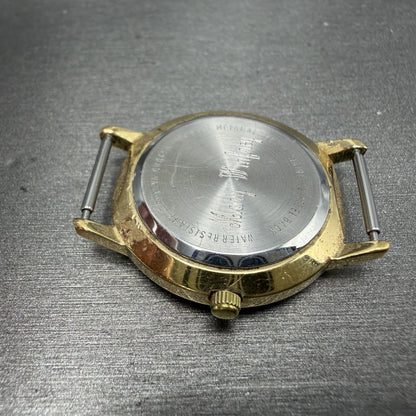 Bulova Accutron Watch Women 28mm Black Dial Gold Tone Diamond Bezel New battery13