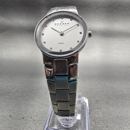 Skagen Steel Watch Women 25mm Silver Dial Silver Tone Round 430SSXD New Battery5