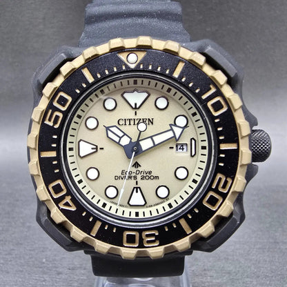 Citizen Promaster Marine Eco-Drive Watch Men 48mm Brown Dial Titanium Works1