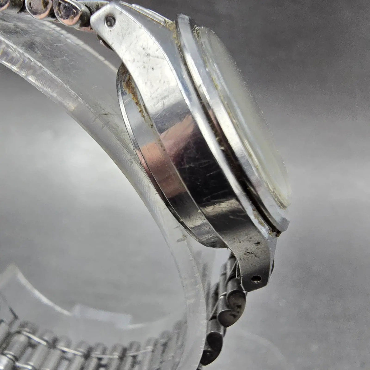 Seiko Automatic Watch Women 25mm White Dial Steel Date 2205-0410 PARTS VTG5