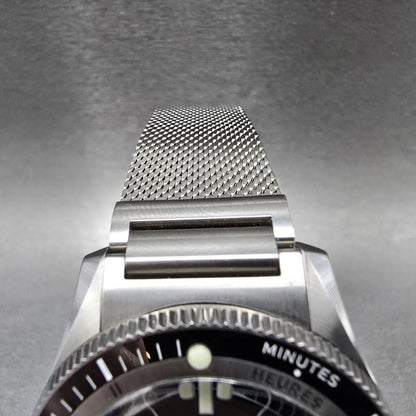 Serica Diving Chronometer Watch Men 39mm Black Dial Steel Automatic 5303-15