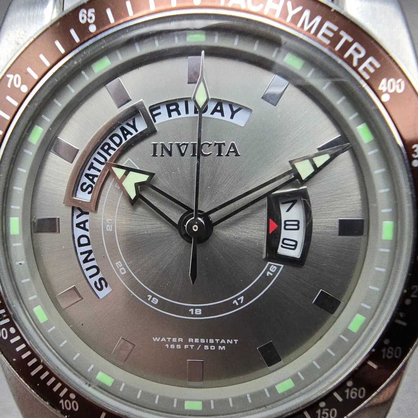 Invicta Watch Men 45mm Silver Dial Silver Tone Daydate Round 5785 PARTS2