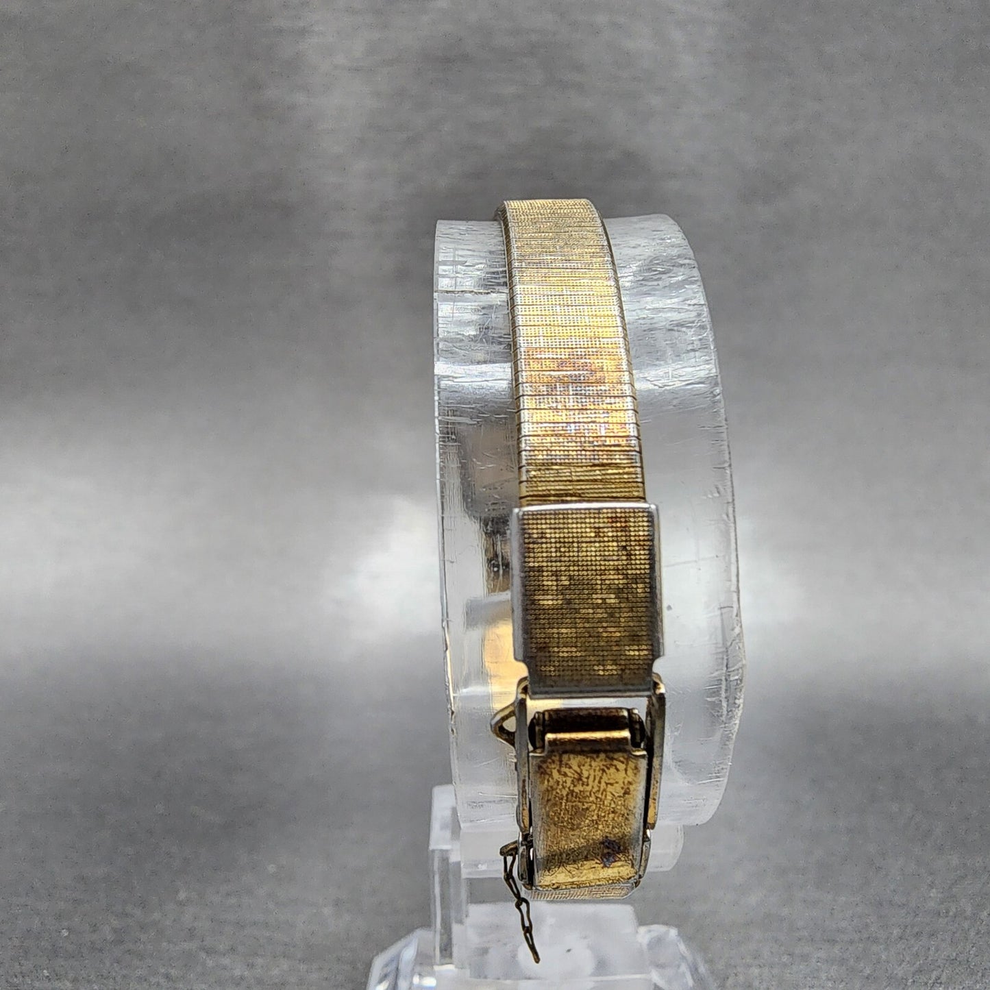 VTG Seiko Watch Women 13mm Gold Dial Gold Tone Rectangle 13205779 New Battery7
