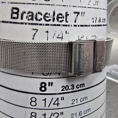Bering Watch Women 27mm Silver Dial Steel Mesh Band 11927-000 Round New batt10