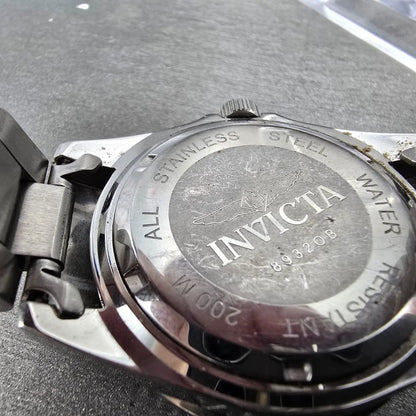 Invicta Pro Diver Watch Men 38mm Black Dial Silver Tone Date Round 8932OB NewBat9