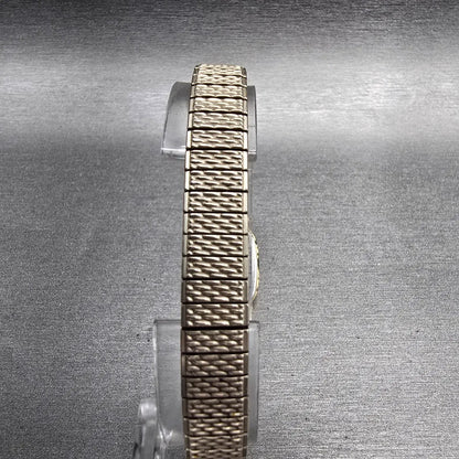 Seiko Watch Women 17mm White Dial Gold Tone Rectangle 1N00-5K29 New Battery7