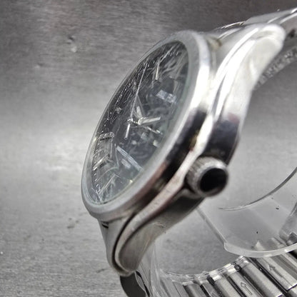 Seiko Alba Watch Men 33mm Black Dial Silver Tone Round V501-0EN0 New Battery2