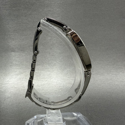 Bulova Tank Watch Women 14mm Black Dial Silver Tone Rectangle 96T15 New Battery8