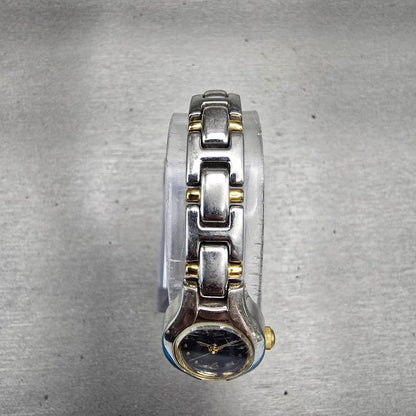 Seiko Watch Women 17mm Blue Dial Silver Tone Oval 1N01-0CT0 New Battery Vintage4