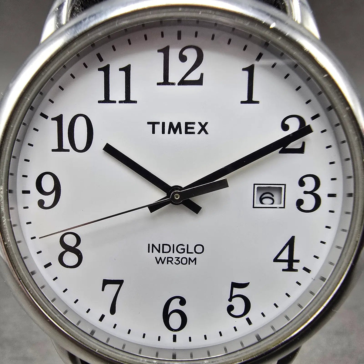 Timex Easy Reader Watch Men 35mm White Dial Silver Round Date New Battery 41
