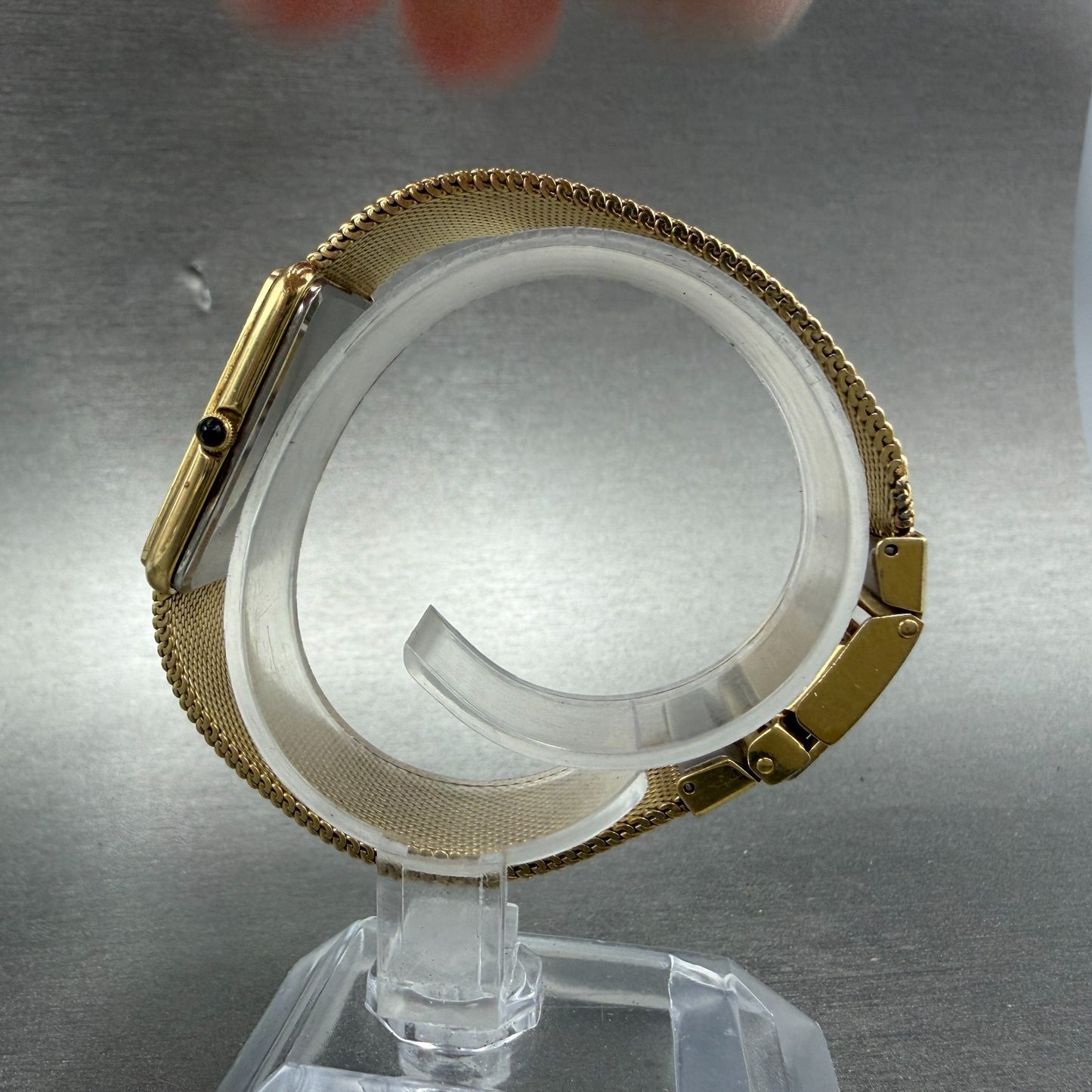 Seiko Tank Watch Men 26mm Champagne Dial Gold Tone Vintage 6020-5039 New Battery6