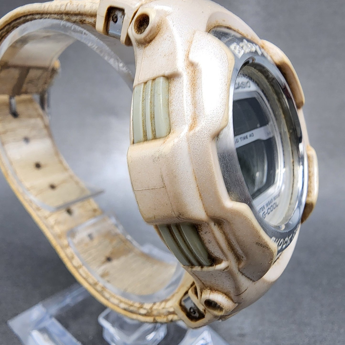 Casio BabyG BGC110 Watch Women 42mm Digital White Tone Round Alarm New Battery3