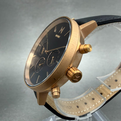 MVMT Nova Crux Watch Women 38mm Black Dial Rose Gold Tone Day New Battery2