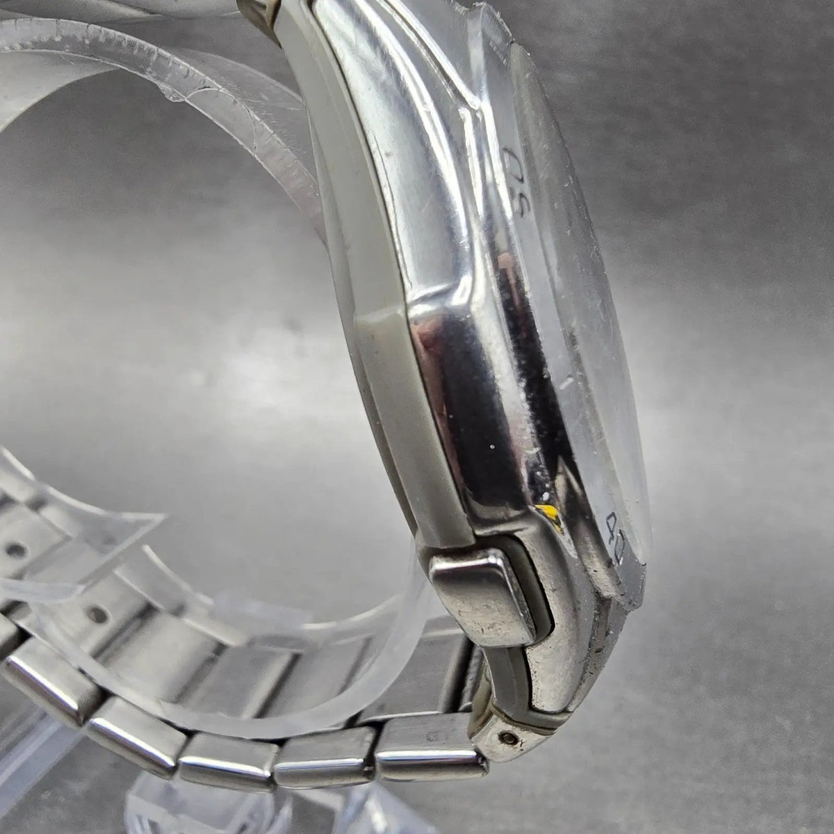 Casio Wave Ceptor Watch Men 43mm Blue Dial Silver Solar Alarm Daydate Runs LP3