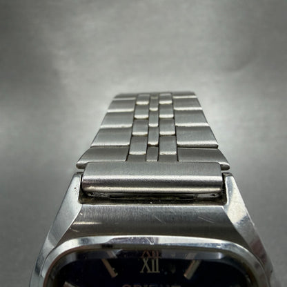Orient Watch Men 34mm Blue Dial Silver Tone Daydate 049108-40 New Battery VTG4