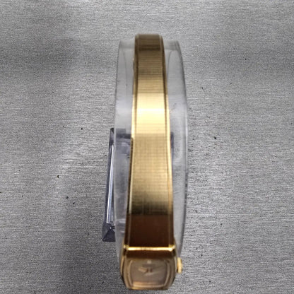 Seiko Tank Watch Women 13mm Gold Dial Gold Tone Rectangle 2E20-5139 New Battery4